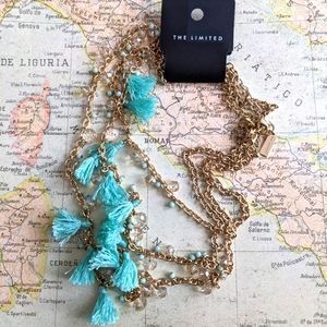 The Limited Multilayered Bead and Tassel Necklace w/ Tag